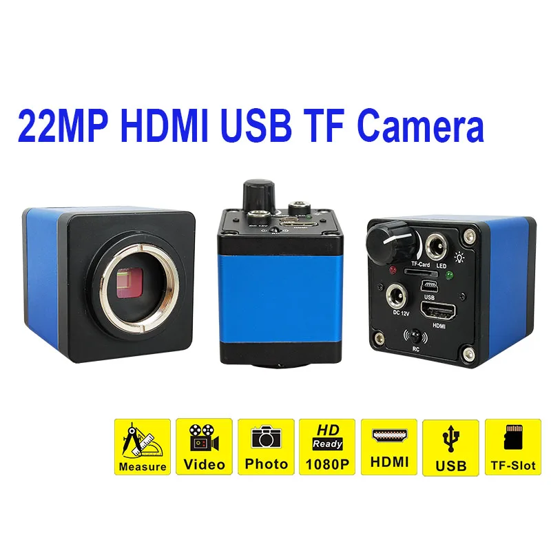 3 5 45X 13MP HDMI VGA /22MP USB TF HD тринокуляр стерео для ремонта цифровой микроскоп Камера