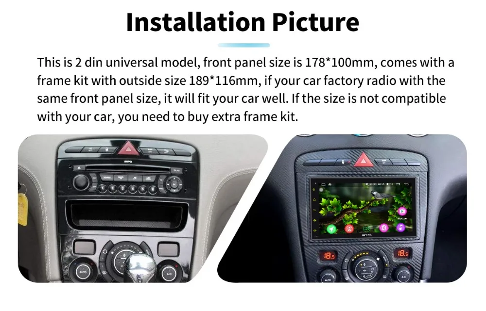 Top JOYING double 2 din 6.95" car radio Android 8.1 Octa Core with DSP GPS Navigation head unit SWC universal BTstereo audio player 11