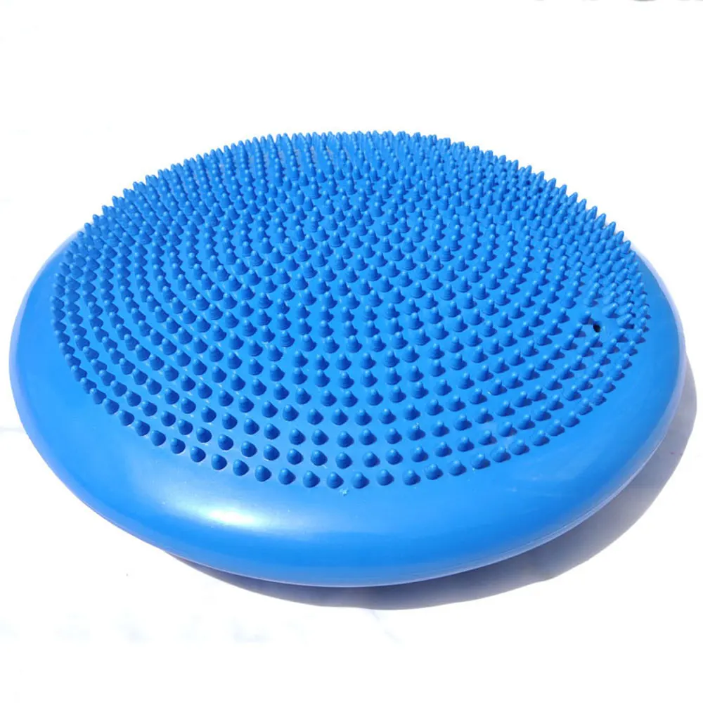 Коврик для йоги с дисковой подушкой из ПВХ 34 см с точечной массажной подушечкой, Универсальный спортивный тренажер для фитнеса - Цвет: blue