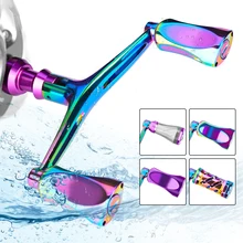 Fishing Reel Handle Dual Arm Aluminum Alloy Metal Rocker Arm Replacement Spinning Reel Handle Grip Fishing Tackle Accessories