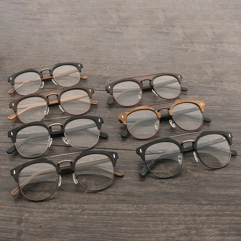Оптические очки оправа винтажные деревянная оправа для очков мужские и женские прозрачные линзы ацетатные очки