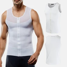 Мужская корректирующая рубашка для похудения, компрессионная рубашка для груди, нижнее белье для живота, гинекомастия, мотыльки, триммер для талии, жилет для пота