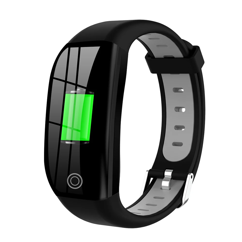 black gray F21 смарт-браслет gps фитнес-трекер 1,1" спортивные водонепроницаемые часы кровяного давления монитор сна смарт-браслет - Цвет: black gray