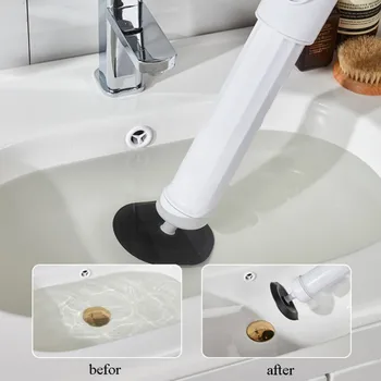 

Powerful Toilet Flask Auger Cleaner High Pressure Air Drain Blaster Gun Drain Clog Dredge Tools For Bathroom Kitchen Sink