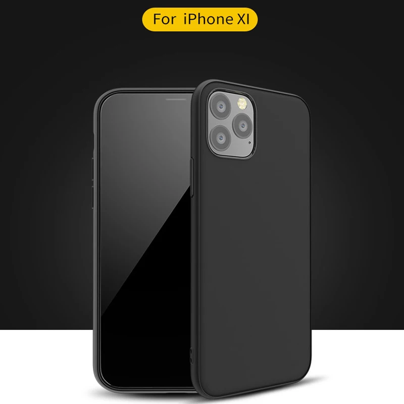 Чехол для телефона iPhone 11 Pro MAX 7 6 6s 8 X Plus 5 5s SE XR XS Max однотонный Ультратонкий Мягкий