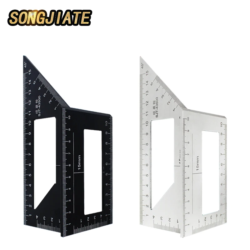 

SONGJIATE luminum alloy stainless steel multi-function t-type combination square 90 degree woodworking Angle 45 degree marking