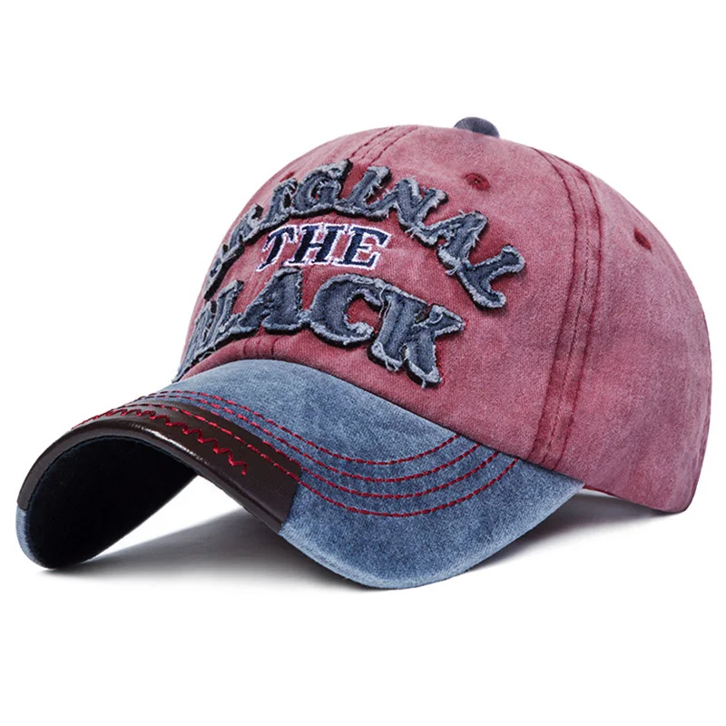 MLTBB популярная бейсболка в стиле ретро для женщин и мужчин, регулируемая бейсболка с буквенным принтом, летняя кепка с эффектом потертости, Кепка в стиле хип-хоп, хлопковые шапки Gorras - Цвет: A