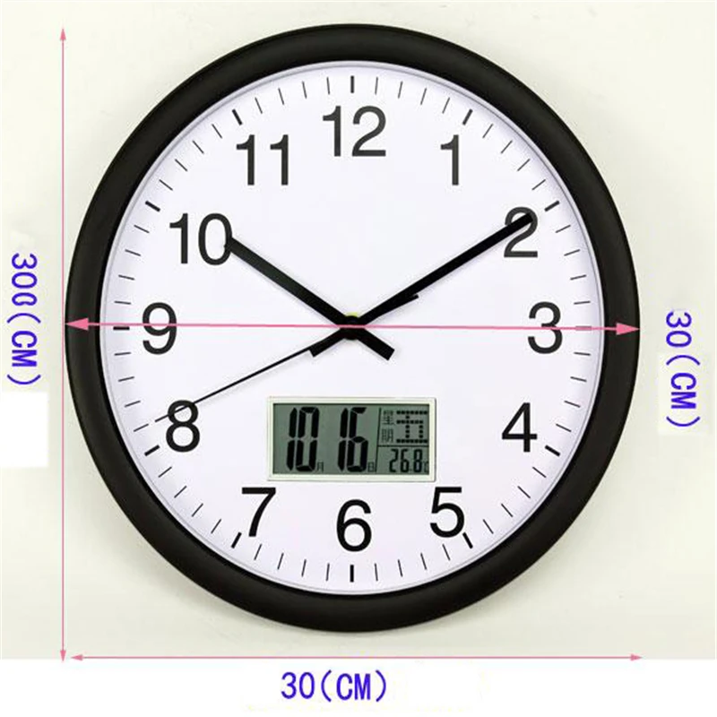 

Wall Clock Antique Calendar Temperature Modern Design Horloges Murales Big Digital Silent Wall Clock Home Decor Design BZB078