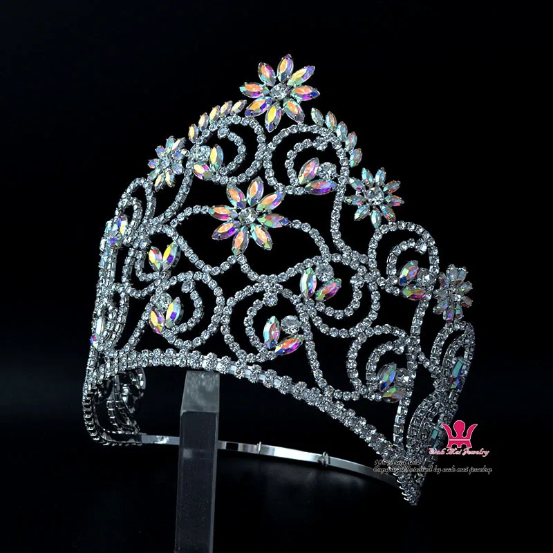 Lindo rainha coroa coroa tiara strass cristal