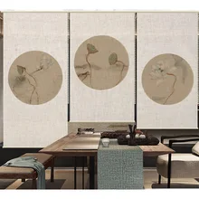 Перегородка для комнаты, складной экран, индивидуальный рисунок, льняные шторы для офиса, подвесной тип, двери, занавеска, экран, перегородка, гостиная