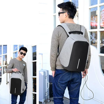 

HOT-Charging Socket Large Capacity Business Casual Bag Laptop Bag Fashion Multifunctional Backpack Anti-Theft Backpack