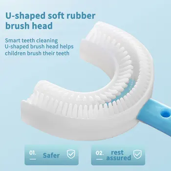 Szczoteczka do zębów dla niemowląt szczoteczka do zębów z uchwytem silikonowa pielęgnacja jamy ustnej szczotka do czyszczenia dla małych dzieci w wieku 2-12 lat tanie i dobre opinie MOONBIFFY W wieku 0-6m 7-12m 13-24m 25-36m 4-6y CN (pochodzenie) Szczoteczka do zębów mlecznych Stałe Babies Kids Sonic Electric Toothbrush Intelligent U-Shaped Automatic