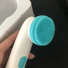 Cepillo eléctrico de silicona 2 en 1 para limpieza Facial, masajeador con vibración, Zona T, limpieza de eliminación profunda, exfoliante, acné, herramientas de cuidado de la piel