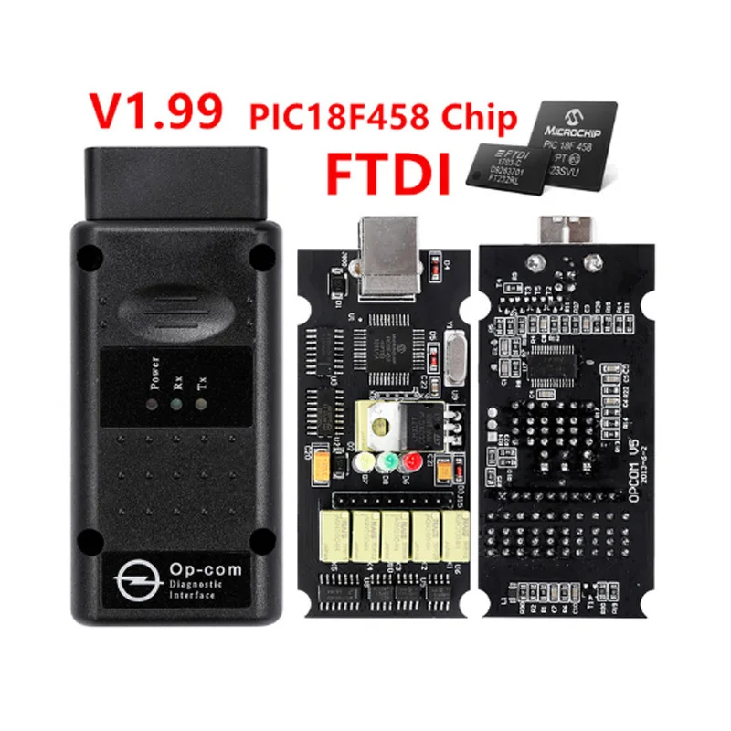 opcom v1.99 OBD2 автомобильные аксессуары диагностический инструмент OPCOM V1.99 V1.78 V1.70 прошивка PIC18F458 и FTDI чип OP COM 1,99 CAN-BUS Scan OP-COM - Цвет: opcom v1.99