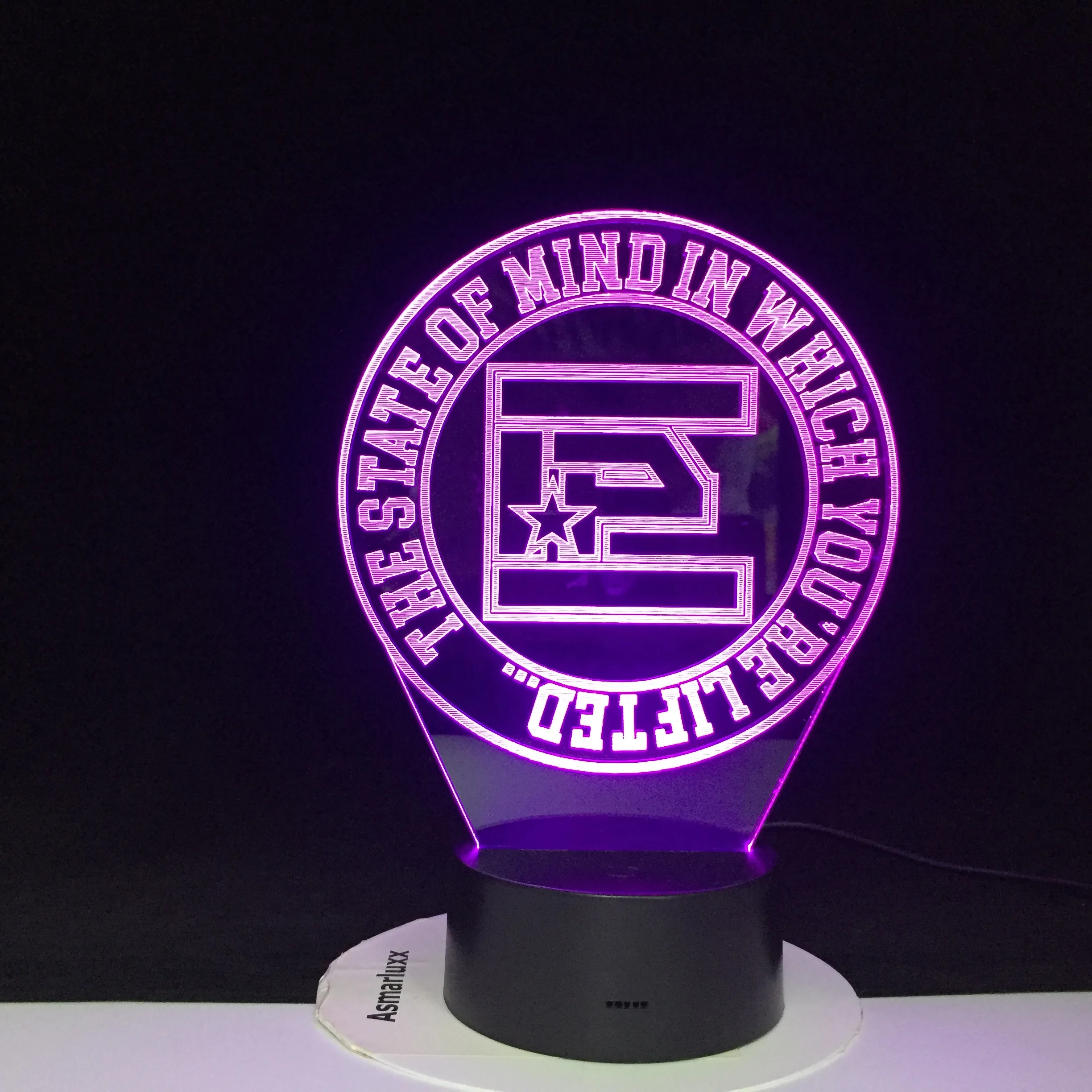Душевное состояние, в котором вы наслаждаетесь RGB 3D светодиодный светильник, настольная лампа, ночник, Новогоднее украшение, подарок для ребенка, спящего, 3266