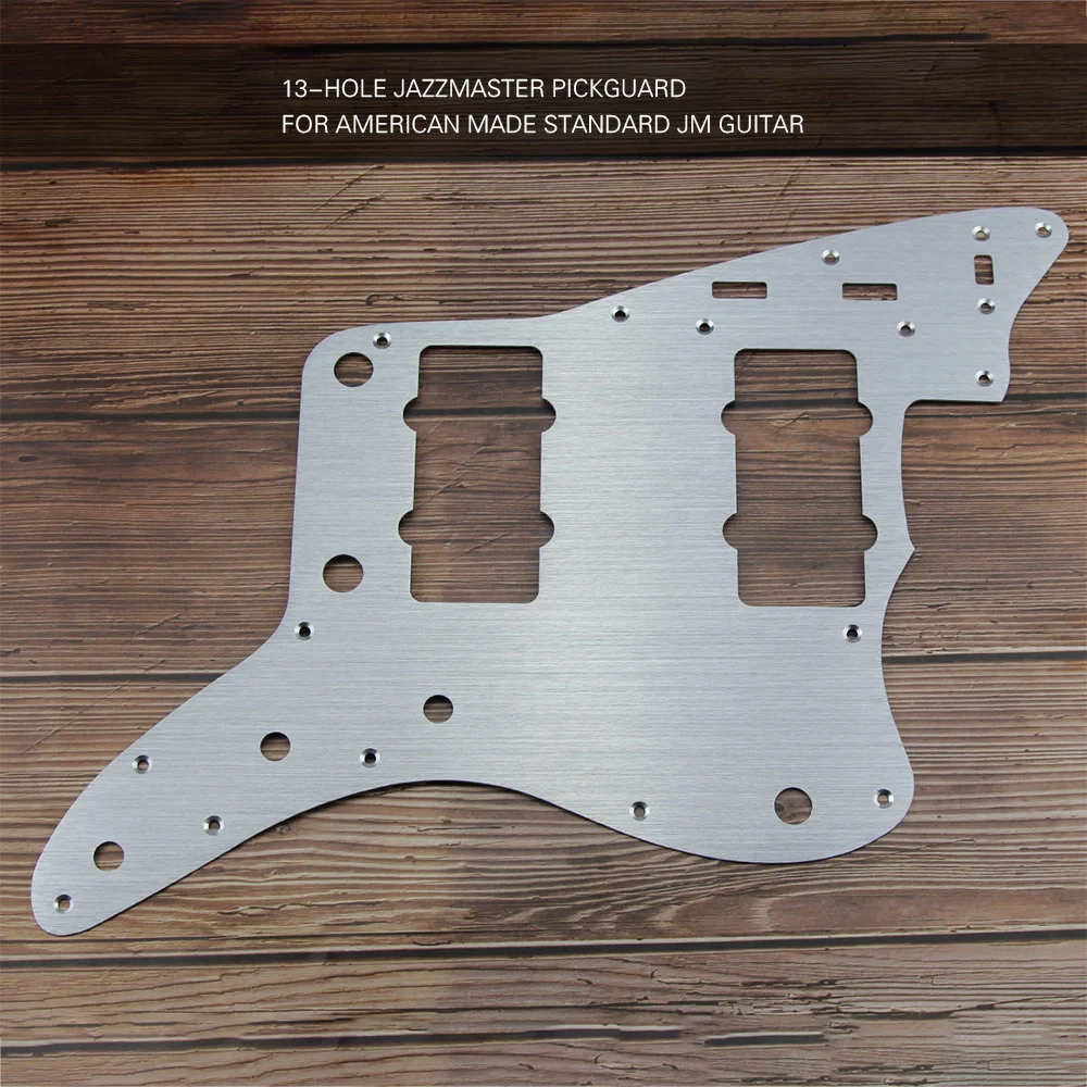 Серебристая электрогитара Pickguard Backplate 13-Hole для американского стандарта для JM Jazzmaster гитары