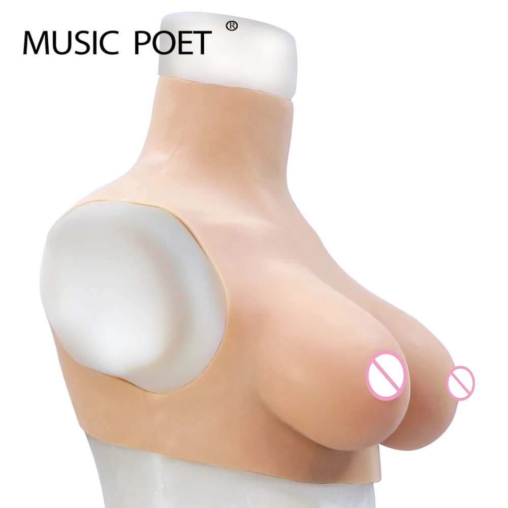 Музыкальный поэт Трансвестит Реалистичный искусственный силикон большие поддельные грудь c чашка трансвеститор Драг королева латексные формы груди