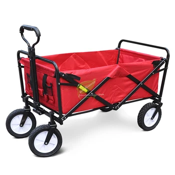 

Pastoral four-wheel folding portable trolley outdoor camping supermarket van shopping cart shopping cart home push cart