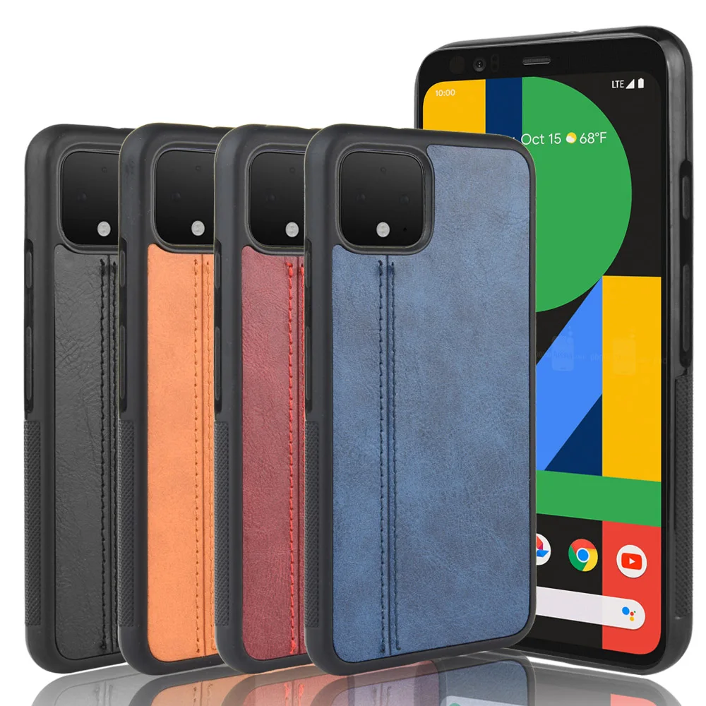 Для Google Pixel 4XL чехол бизнес из искусственной кожи Жесткий PC задняя крышка для 4 XL