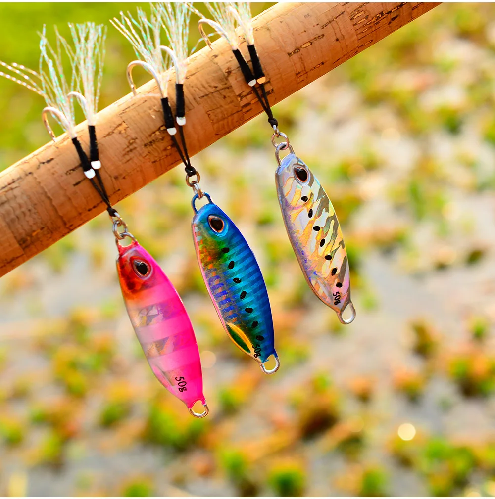 1PC 10g 15g 20g 30g 40g 50g Slow Jig Drag Metal Cast Jig Spoon Shore  Casting Trout Jigging Fish Sea Bass Hard Bait Fishing Lure