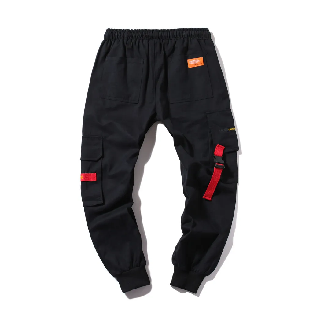 Feitong Tactical Pants Men Summer Autumn European American Style Mens Multi-pocket Casual Cotton Sweatpants