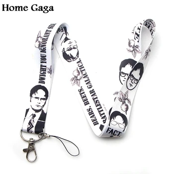 

20pcs/lot Homegaga the office Dwight schrute lanyards for keys glasses card holder bead keychain phones cameras neck strap D1421