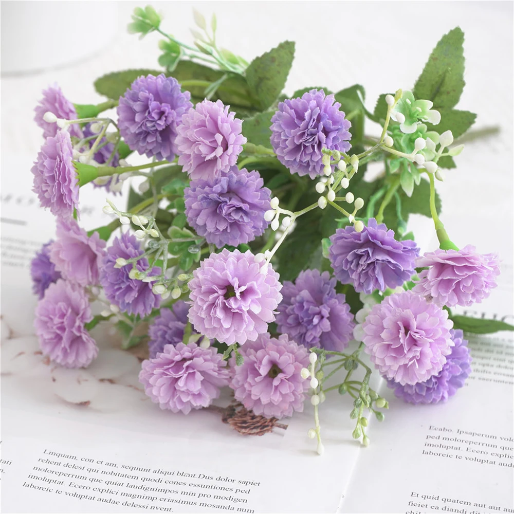 20 Heads Artificial Small lilac Flower Fake Silk Home Garden Decoration Party Supplies Photography Props | Дом и сад