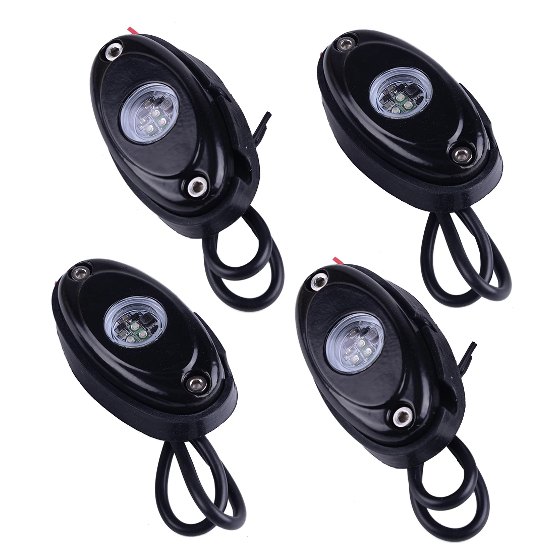 

DWCX Universal 4Pcs 9W Blue LED Rock Light Replacement for Off Road Truck Car ATV SUV Boat Under Wheel 4X4