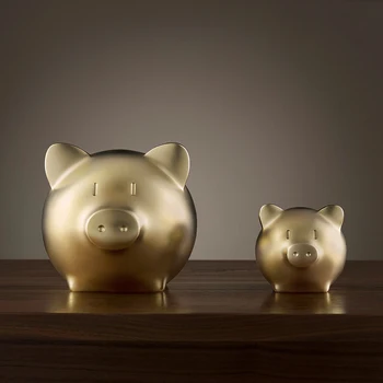 

Master Full Decoration Gold Pig Copper Crafts Creative Gift Savings Cans wedding decorations gifts for guests personalized