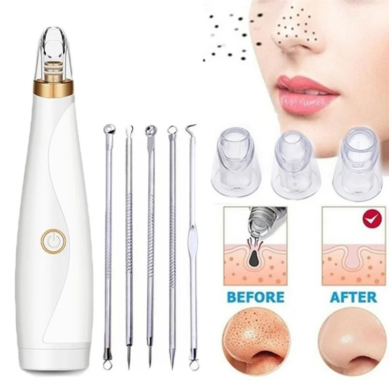 

Blackhead Remover Face Deep Nose Cleaner T Zone Pore Acne Pimple Removal Vacuum Suction Facial Diamond Beauty Clean Skin Tool