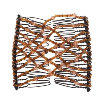 

Hot Women Bead Stretchy Hair Combs Magic Elastic Hair Comb Clip Hairpins Beads CNT 66