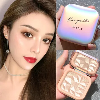 

ELLESY Blush Palette High Gloss Repair Blush, Brighten Glitter Powder, Three-dimensional Highlight Powder