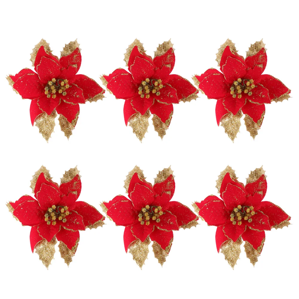 12 Pcs Emulational Flowers Exquisite Handiworks for Christmas | Дом и сад