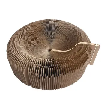 

Corrugated Cardboard Cat Scratcher Lounge Bed Sofa Couch with Catnip for Kitten Q39B