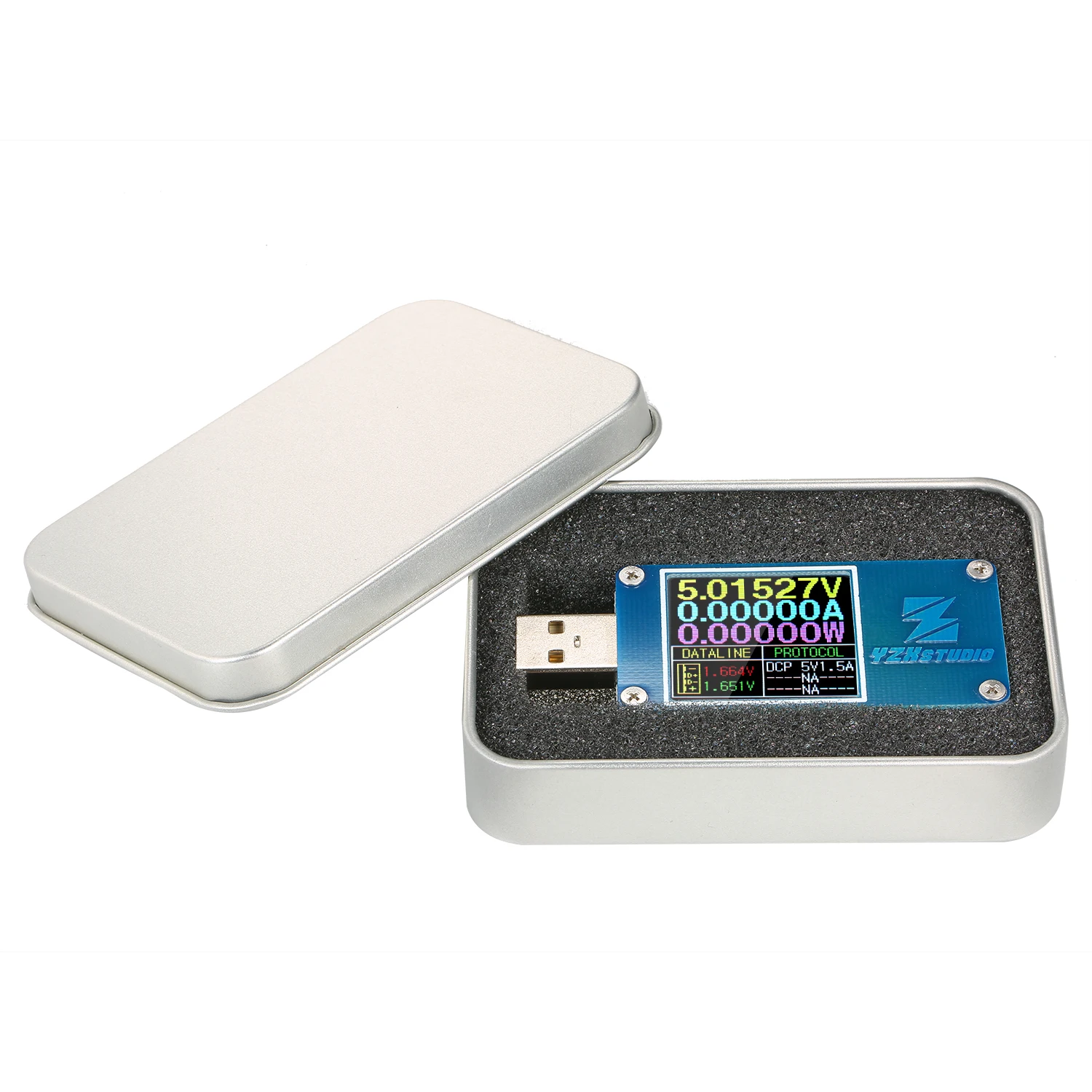 ZY1276P USB Тестер Вольтметр Амперметр измерительный прибор USB цифровой дисплей цветной экран ток напряжение Емкость Тестер