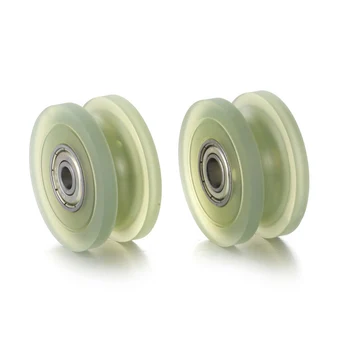 

1pcs Rubber Plastic Embedded U Groove Ball Bearing Guide Pulley Transparent 6/8MM