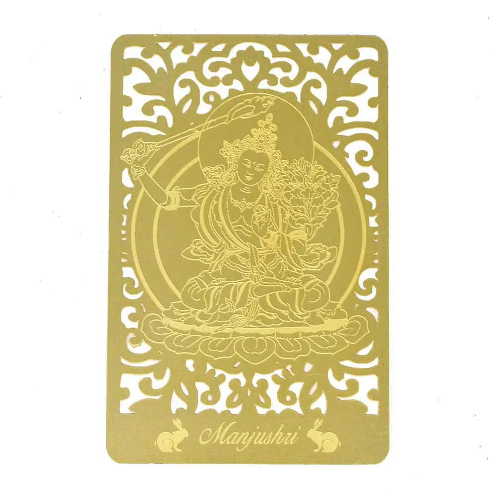 Feng Shui Bodhisattva for Rabbit (Manjushri) Printed Golden Card W4125 | Дом и сад