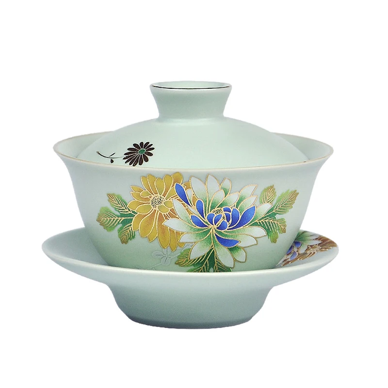 Gaiwan керамическая чашка для чая набор тарелок с крышкой 150 мл чайник мастер-чашка