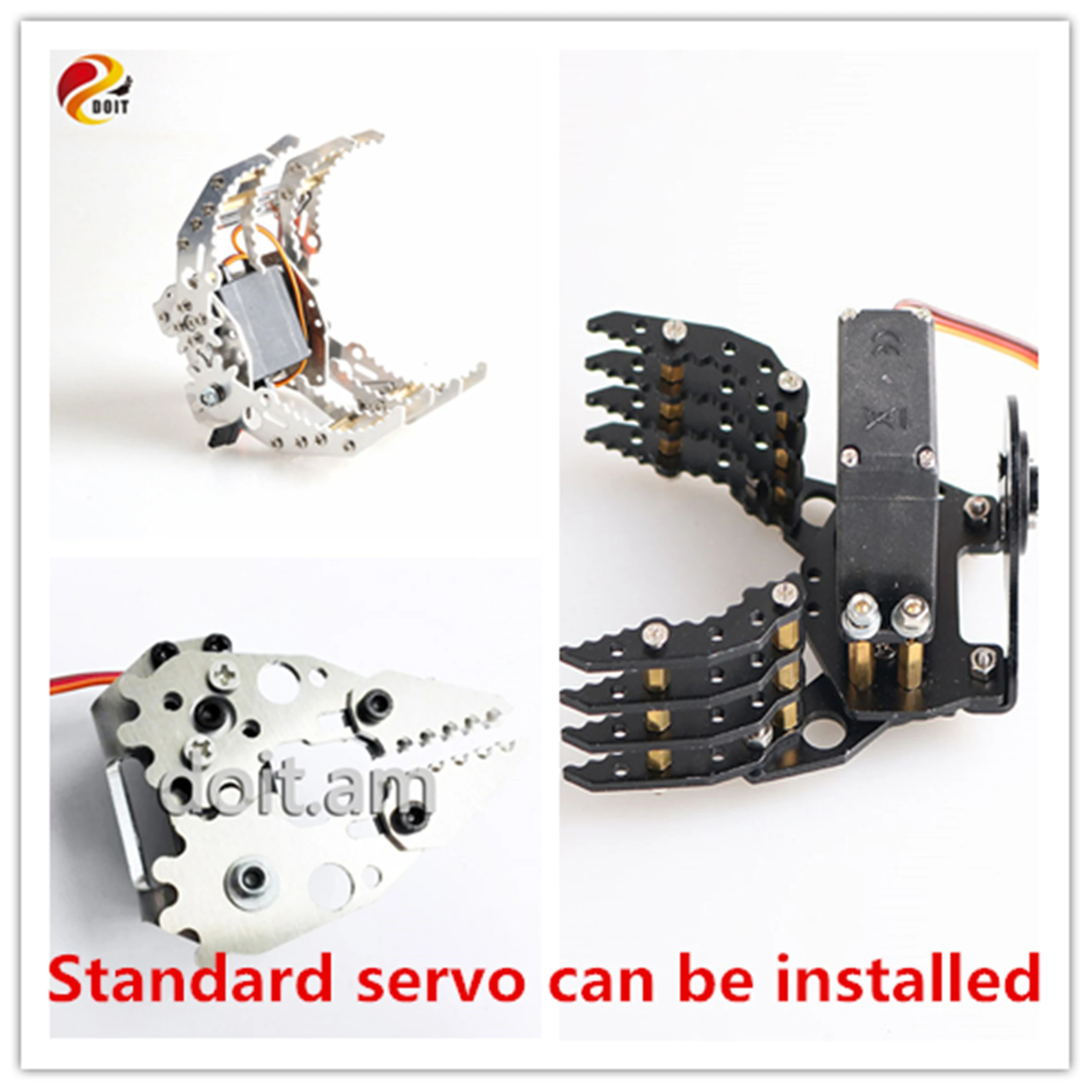 

SZDOIT Metal Robot Arm Gripper G2/G6/G8 Mechanical Claw Multifunction Clamp Grab Handling RC Robot Model Part DIY Unassembled