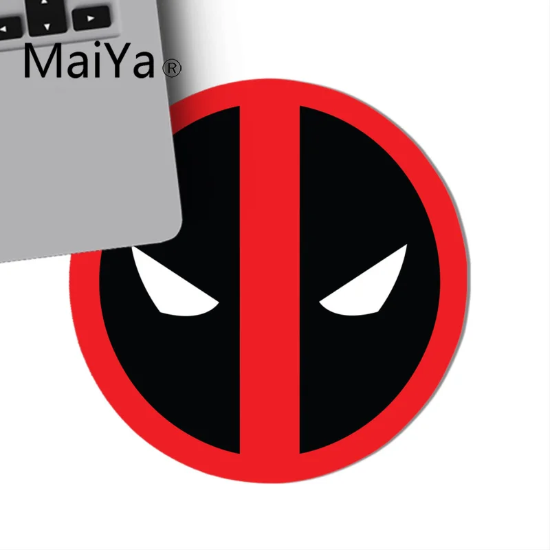 22x22cm Maiya Забавный герой Marvel Капитан, Человек-паук Дэдпул Логотип Коврики для мыши игровая мышь колодки противоскользящие ноутбук ПК коврик для мышки - Цвет: 22x22cm