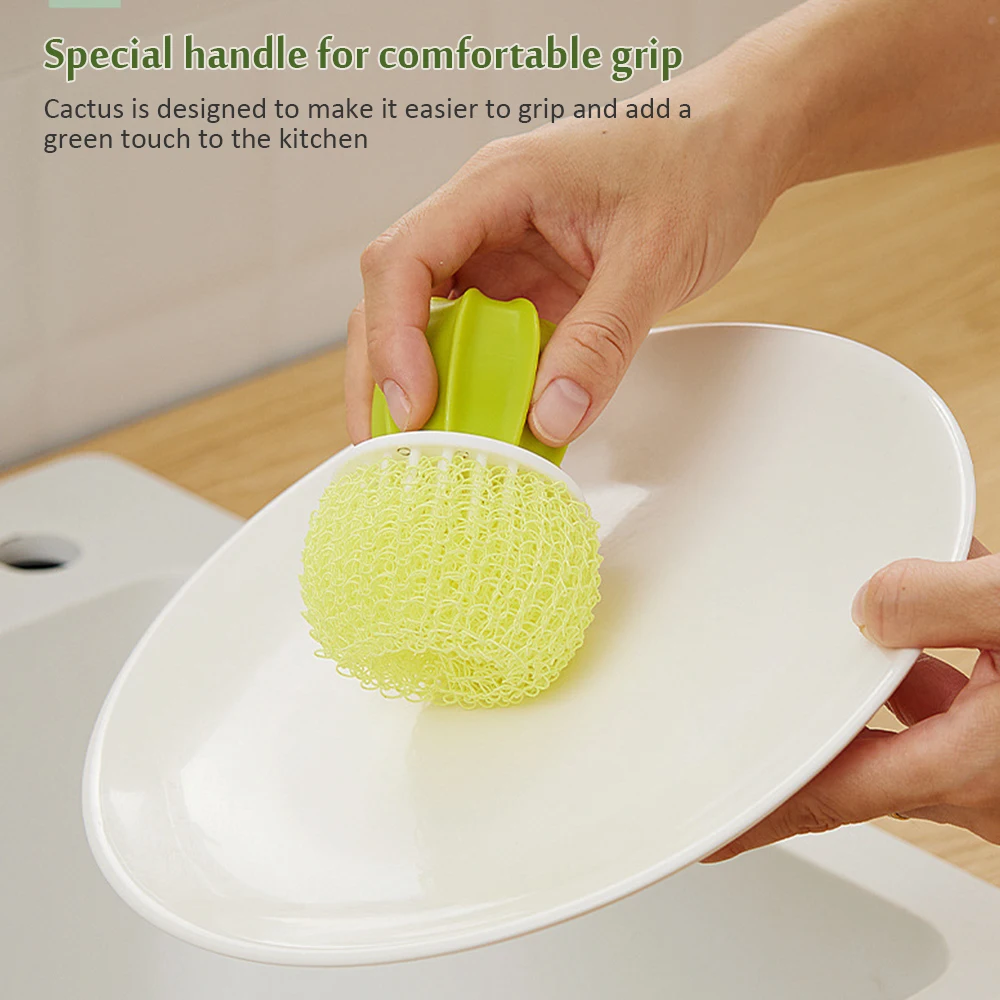 Plastic Dish Scrubbers round Pot Scrubber for Dishes Kitchen Scouring Pad  Nylon