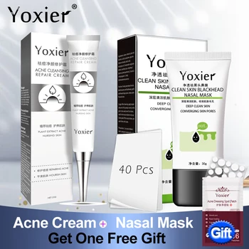 

Yoxier Acne Treatment Set Remove Blackhead Mask Pore Cleanser Face Cream Skin Care Acne Cream Oil Control Buy 2 Get 1 Free Gift