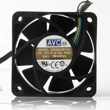 

Original 6025 DS06025B12U 12V 0.7A 6cm/cm 4-wire 60x60x25mm Pwm Temperature Control CPU Gamer Cabinet Thermal Paste Cooling Fan