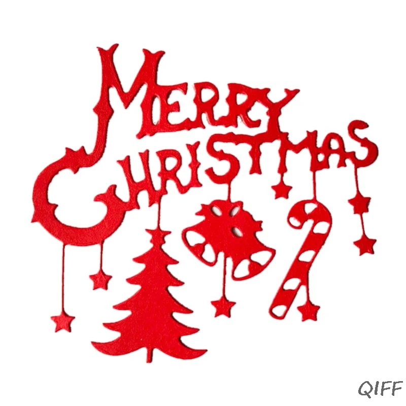Merry Christmas кулон металлический вырубной штамп Трафаретный Скрапбукинг DIY штамп для альбомов