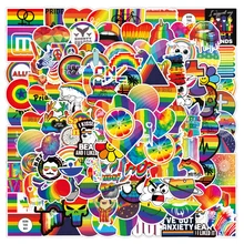 

100PCS Cartoon Anime Rainbow Logo Graffiti Sticker for Girls Luggage Skateboard Water Cup Mobile Phone Waterproof Laptop Sticker