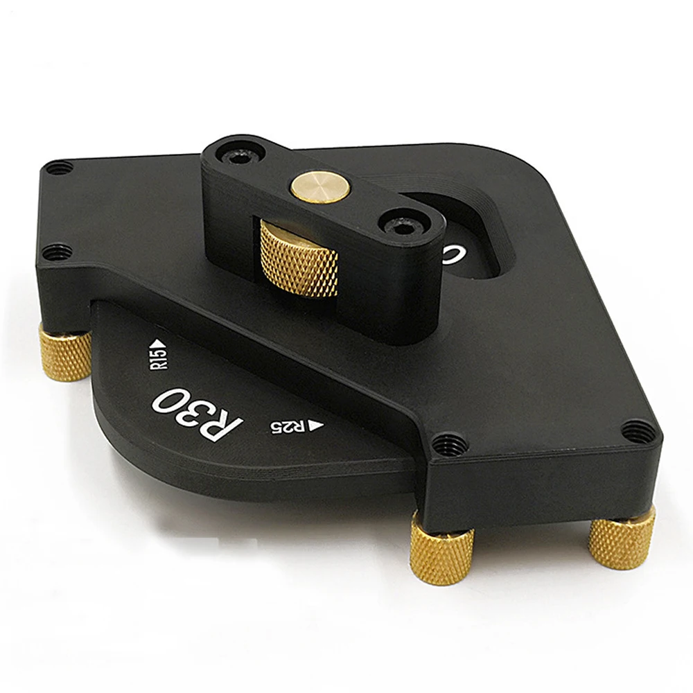 

4 in 1 Corner Radius Quick-jig Router Table Template Jig Arc Angle Half Fillet Locator Jig For Woodworking Trimming Tools