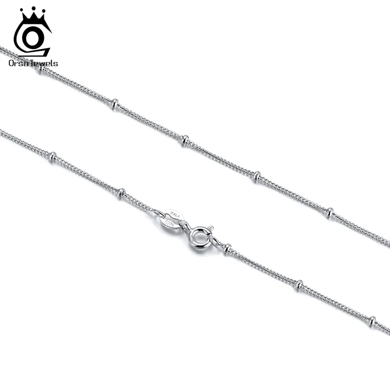 ORSA JEWELS многодизайнерское ожерелье из стерлингового серебра 925 пробы 50 см 20 дюймов