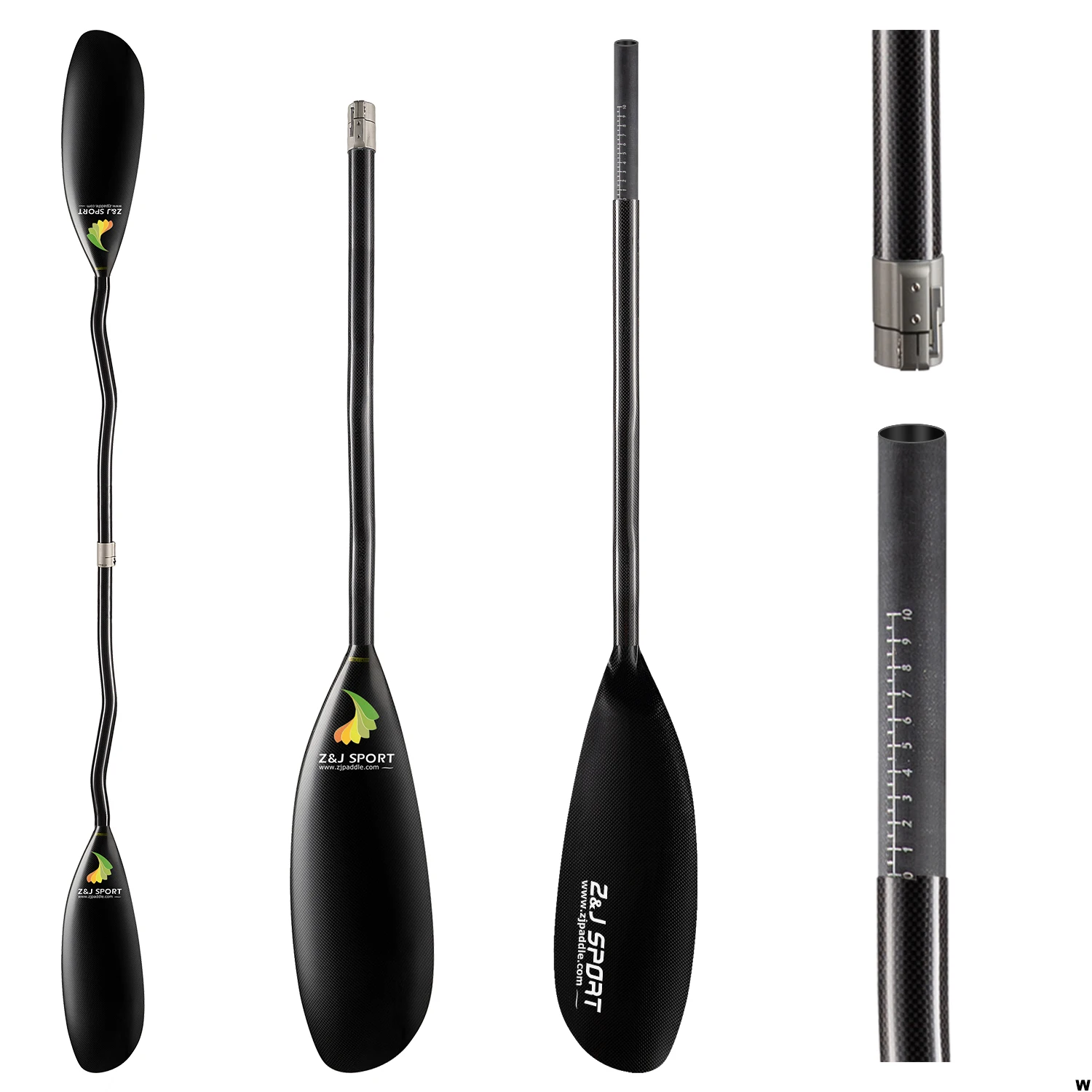 ZJ SPORT Adjustable New Type Carbon Fiber Kayak Paddle For Surfing W