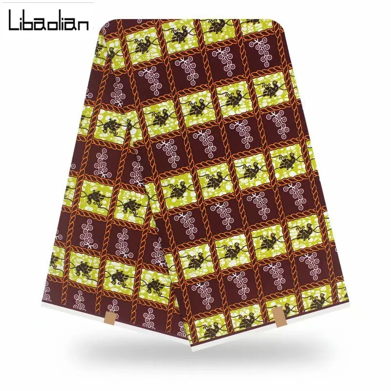 Новейшая африканская настоящая восковая печатная ткань хлопок обычная Анкара мягкая восковая печатная ткань Африканская голландская восковая Ткань 6 ярдов/лот F912-13