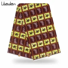 Новейшая африканская настоящая восковая печатная ткань хлопок обычная Анкара мягкая восковая печатная ткань Африканская голландская восковая Ткань 6 ярдов/лот F912-13